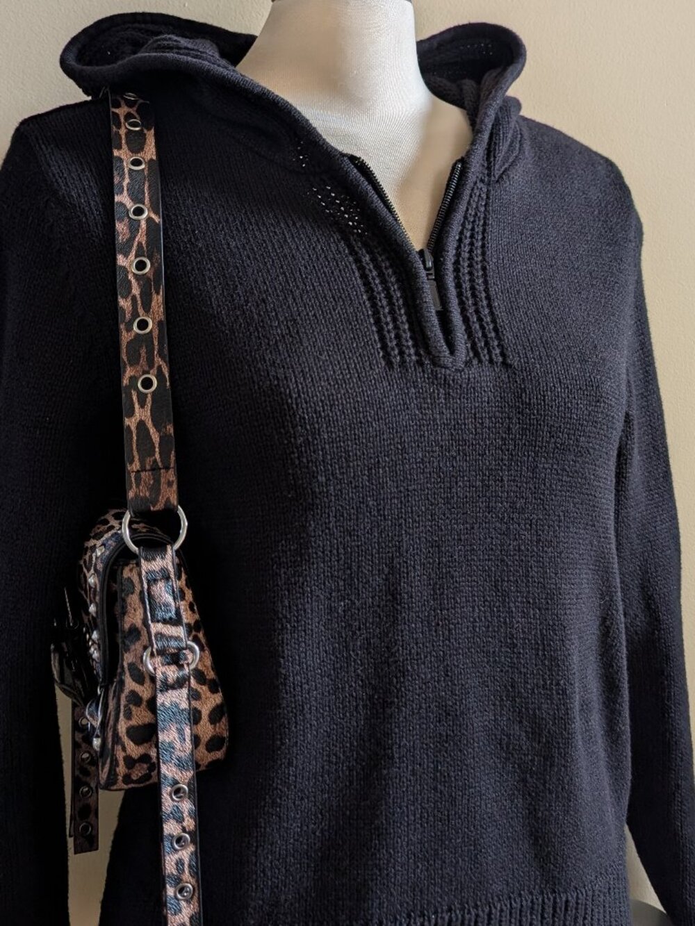 Y2K HOODED KNIT VINTAGE SWEATER